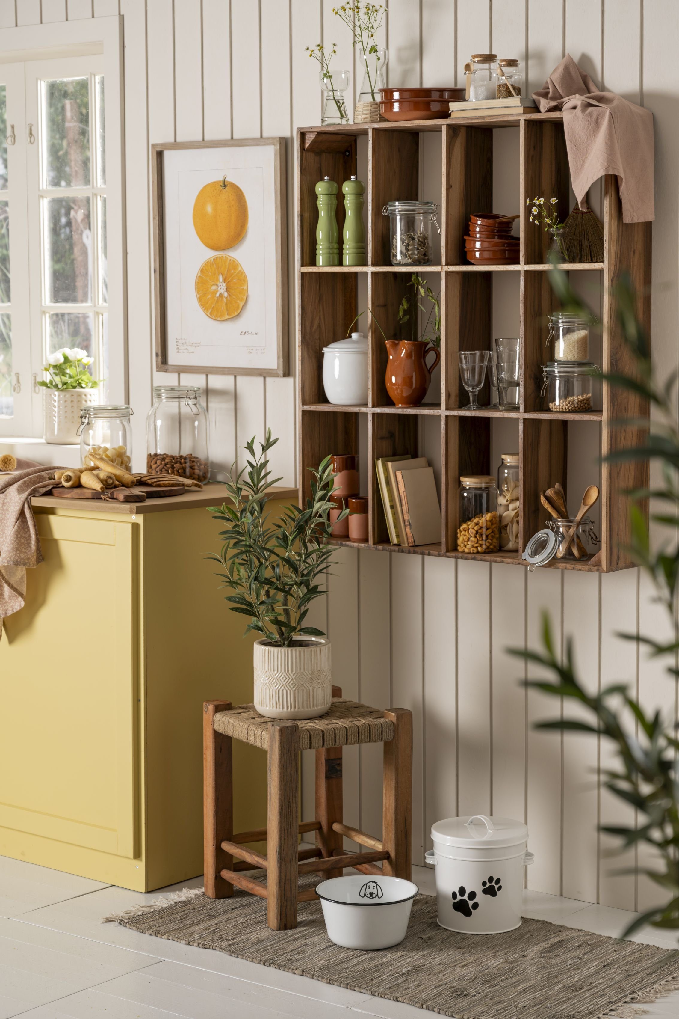 Ib Laursen Wandregal Wandregal Regal 12 Fächer Braun Holz Unika Vintage Alt Ib Laursen