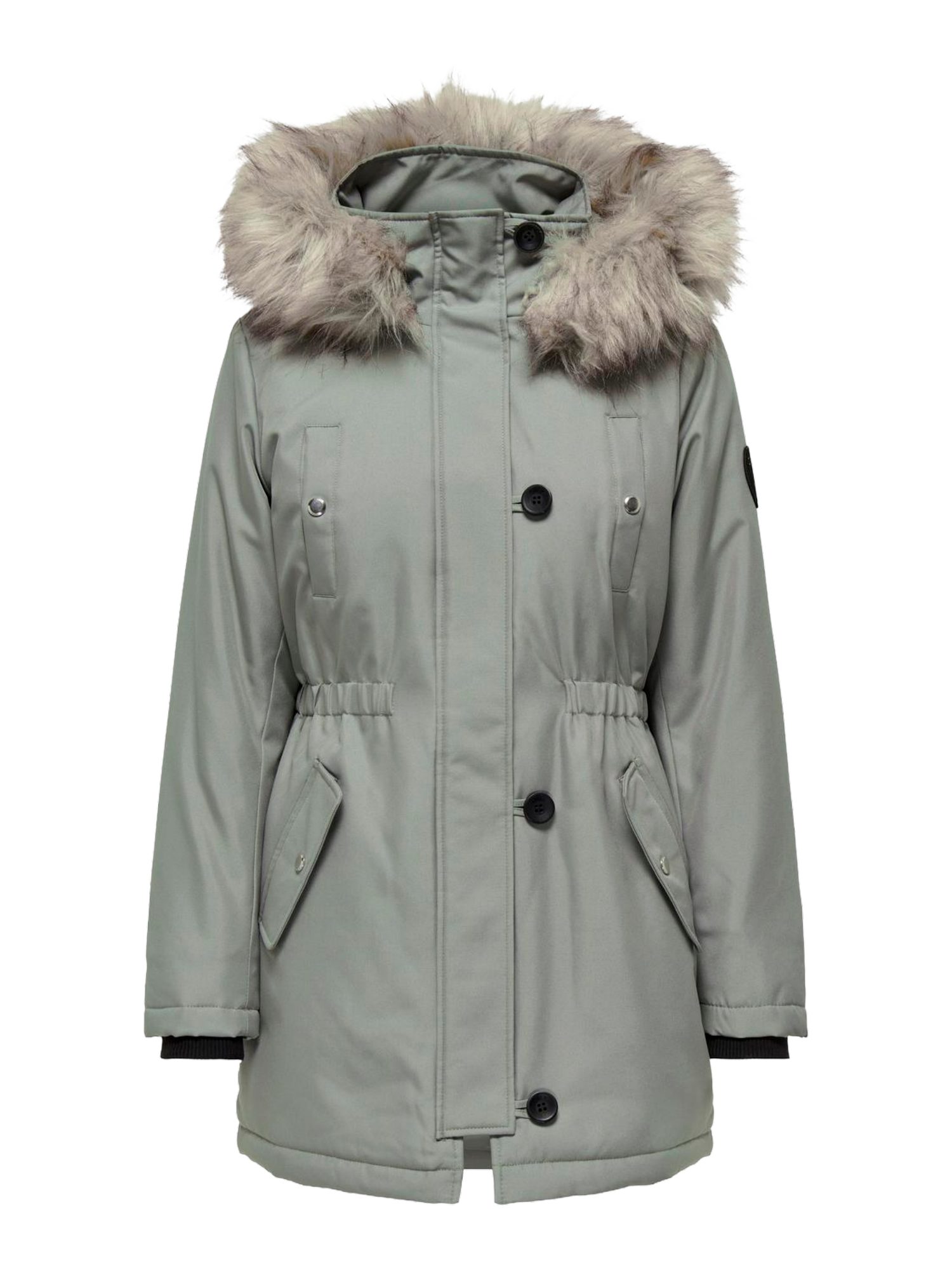 ONLY Kurzjacke 2026 4_PREFALL grau,Outdoor,Polyester,Unifarben,Stehkragen,Lang,Regular Fit