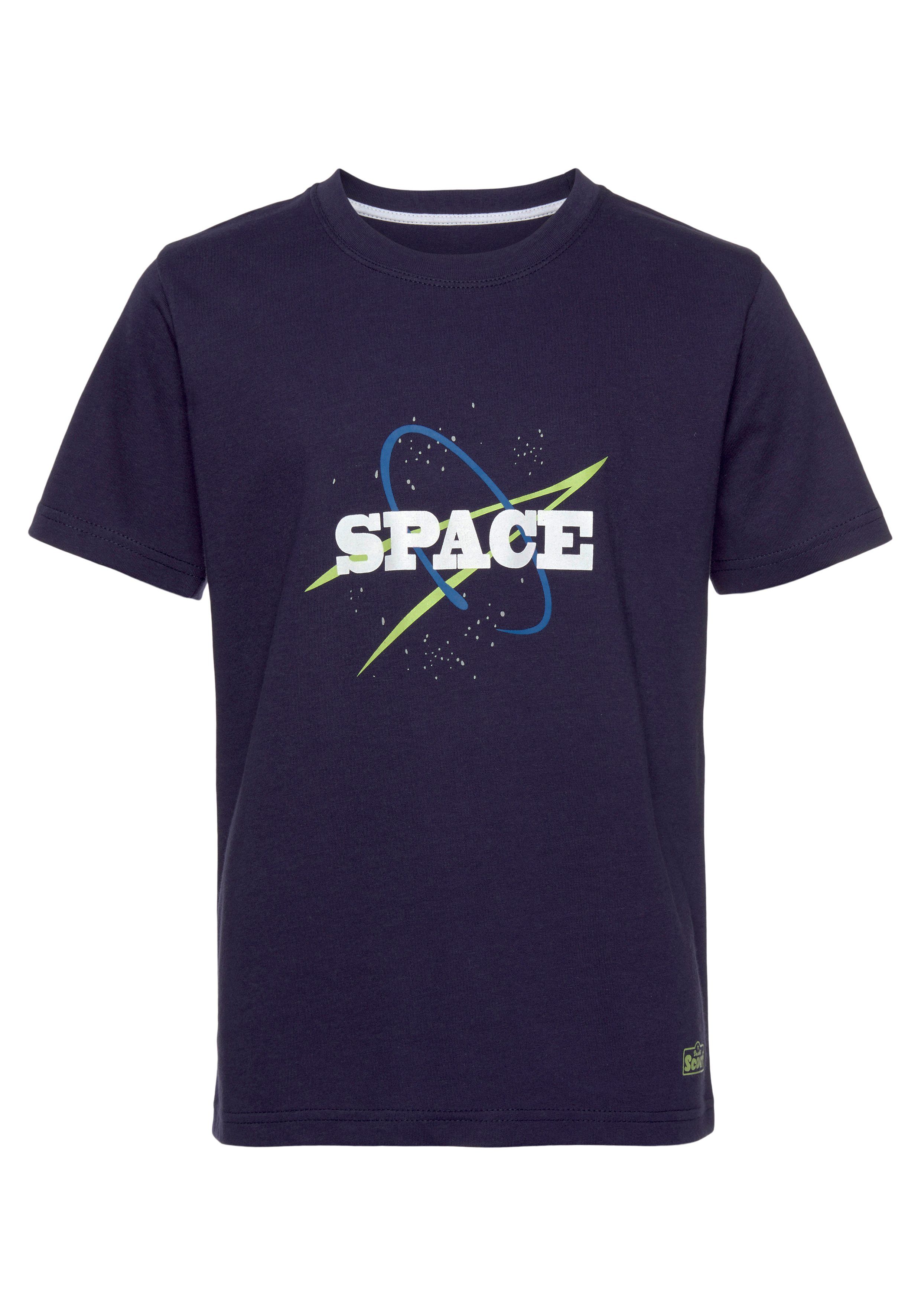 2er-Pack) aus Scout Bio-Baumwolle T-Shirt SPACE (Packung,