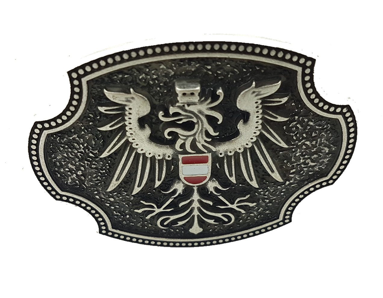 Pezzo D'oro Gürtelschnalle Wechselschnalle mit österreichischen Wappenmotiv