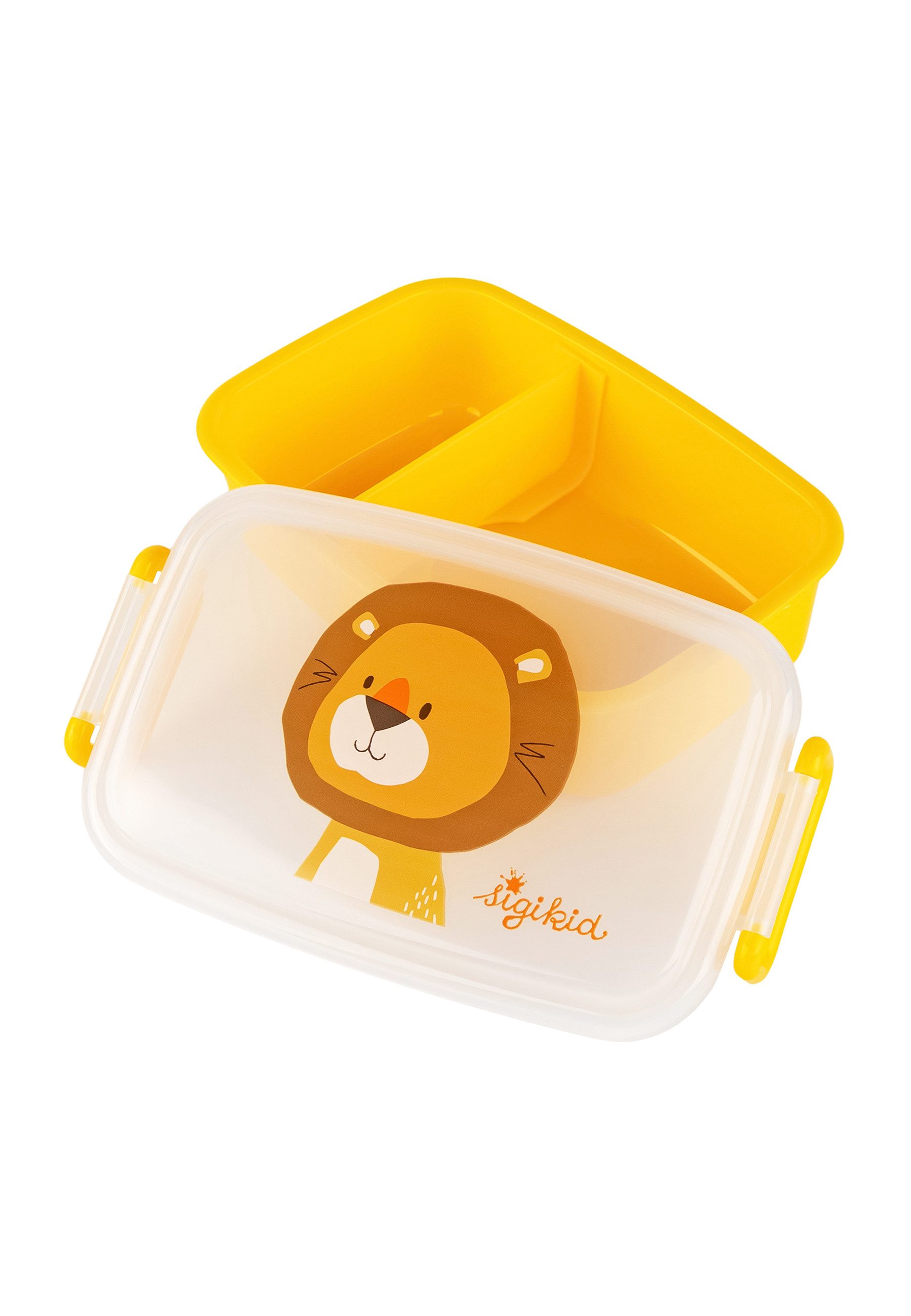 Sigikid Lunchbox Brotzeit Snackdose Löwe für Kinder Unisex, Box 100% PP, Deckel 100% PS, Griffe 100% ABS, (1-tlg)