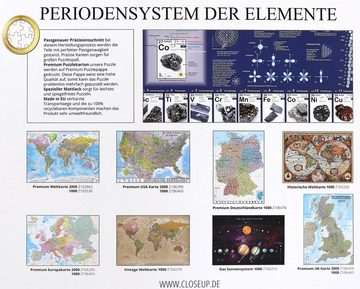 Close Up Spiel, Periodensystem der Elemente Puzzle 1000 Teile, deutsch