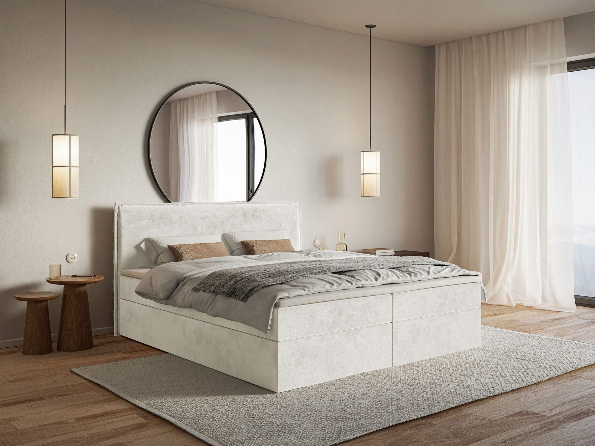 Selsey Boxbett SOFTIE, mit Bettkasten und Topper, Bonnell-Federkernmatratze