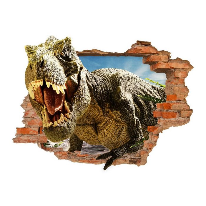 nikima Wandtattoo 116 T-Rex - Loch in der Wand (PVC-Folie) in 6 vers. Größen