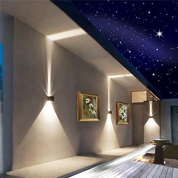 AKKEE Wandleuchte Wandlampe 12W LED Wandbeleuchtung mit einstellbar Abstrahlwinkel, Energiesparend, Warmweiß, Up and Down Wandleuchten für Wohnzimmer Treppe Schlafzimmer Badezimmer