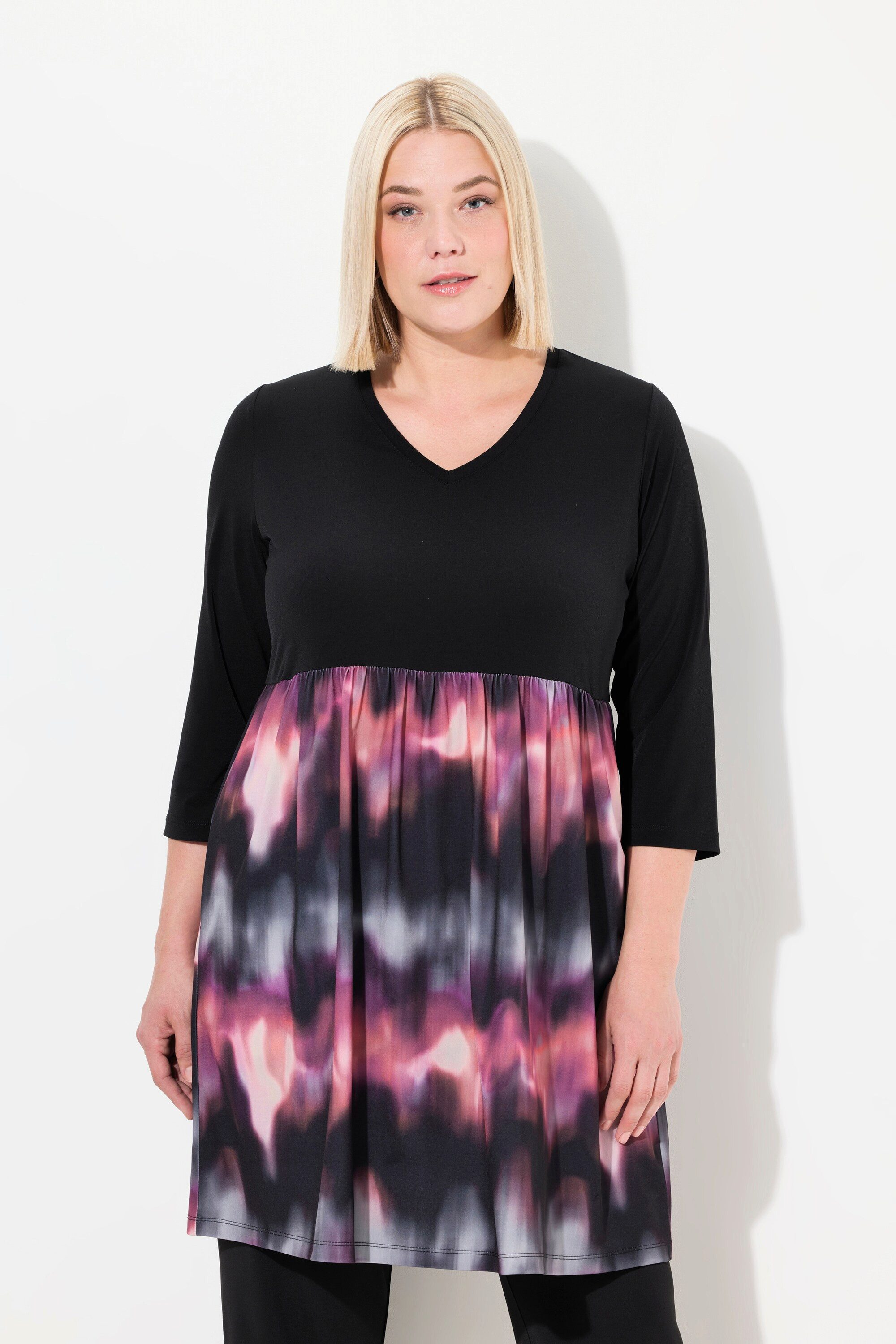 Ulla Popken Longshirt Longshirt A-Linie Print günstig online kaufen