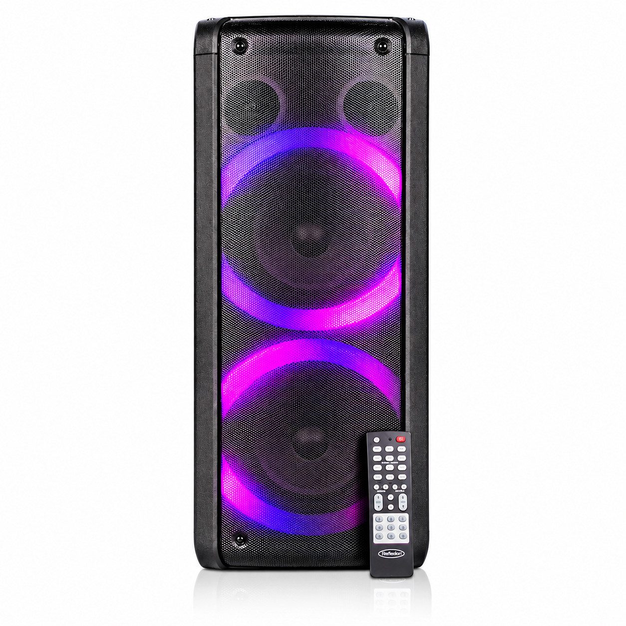 Reflexion PS09BT mit rotierenden Lichteffekten Party-Lautsprecher Stereo (Bluetooth, 500 W, Bluetooth, Radio, Karaoke, Disco-Licht Effekte, Micro-SD Slot)