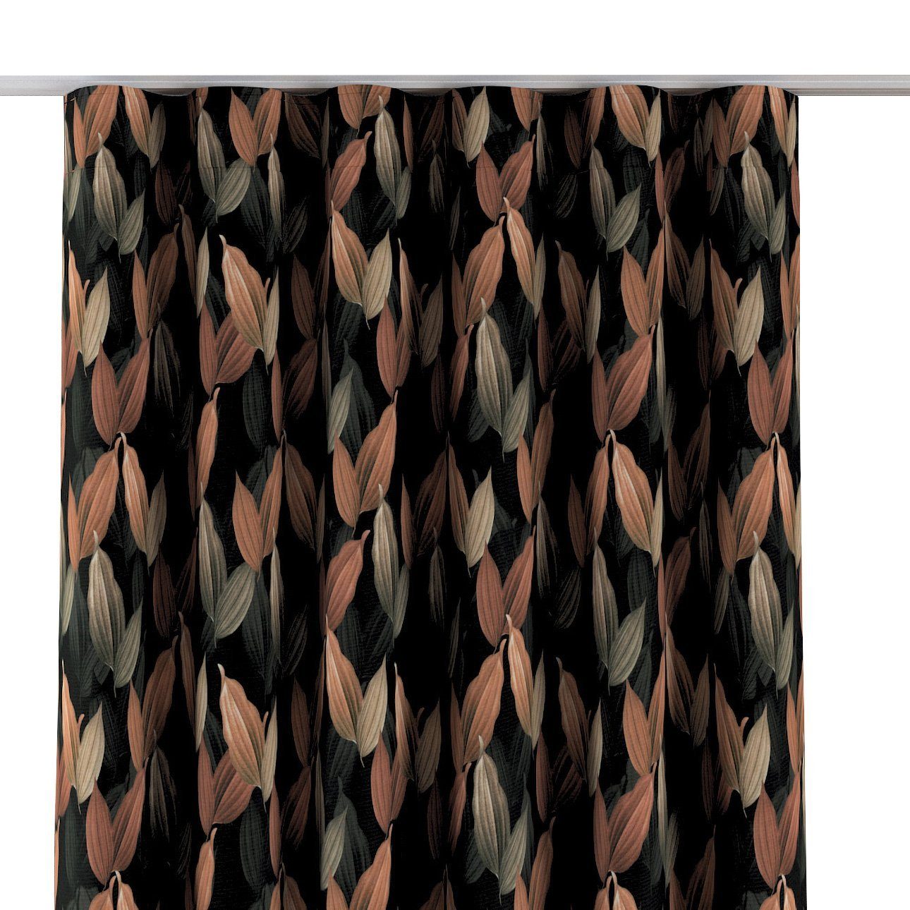 Vorhang Wellenvorhang 65x100 cm, Abigail, Dekoria schwarz- braun | Fertiggardinen