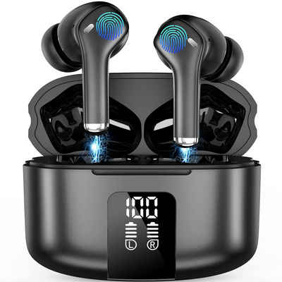 Vbrisi Bluetooth Kopfhörer, True Wireless Bluetooth 5.3 IPX5 wasserdicht In-Ear-Kopfhörer (Voice Assistant, Rauschunterdrückung, Bluetooth)