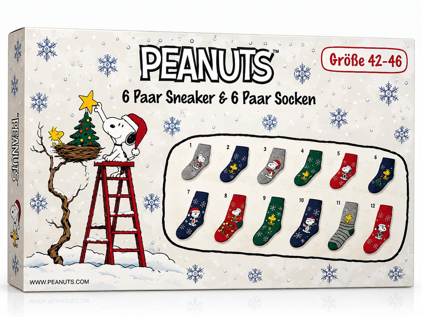 Sockswear Socken Peanuts Socken Adventskalender – Bild 2 von 3