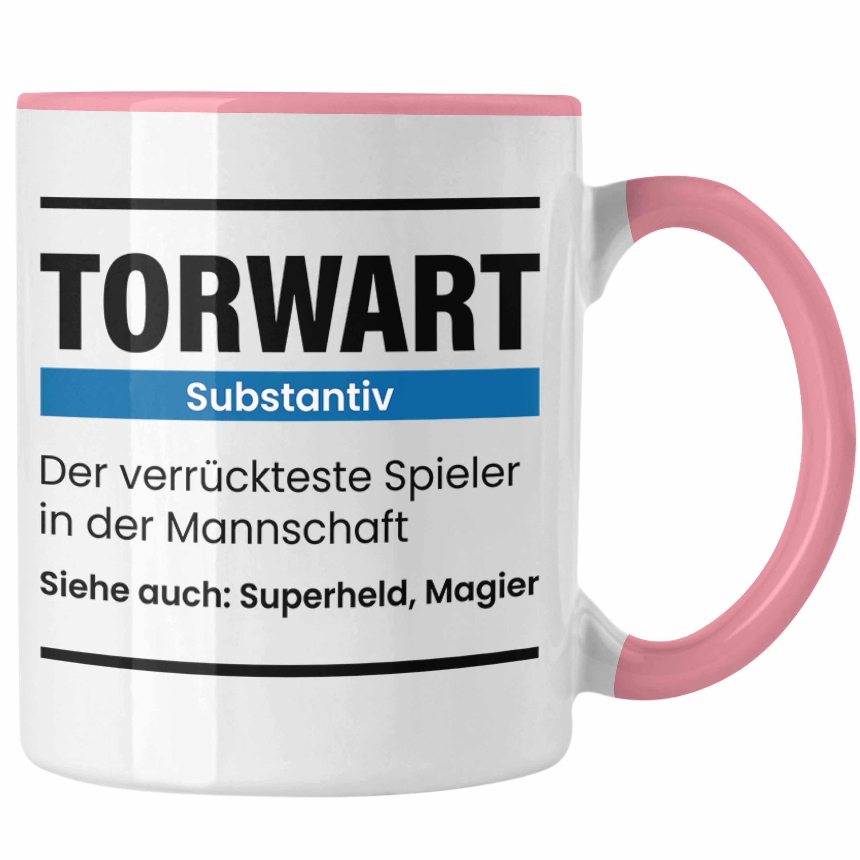 Rosa Tasse Trendation Tasse Torhüter Torwart Geschenk Lustiger Spruch