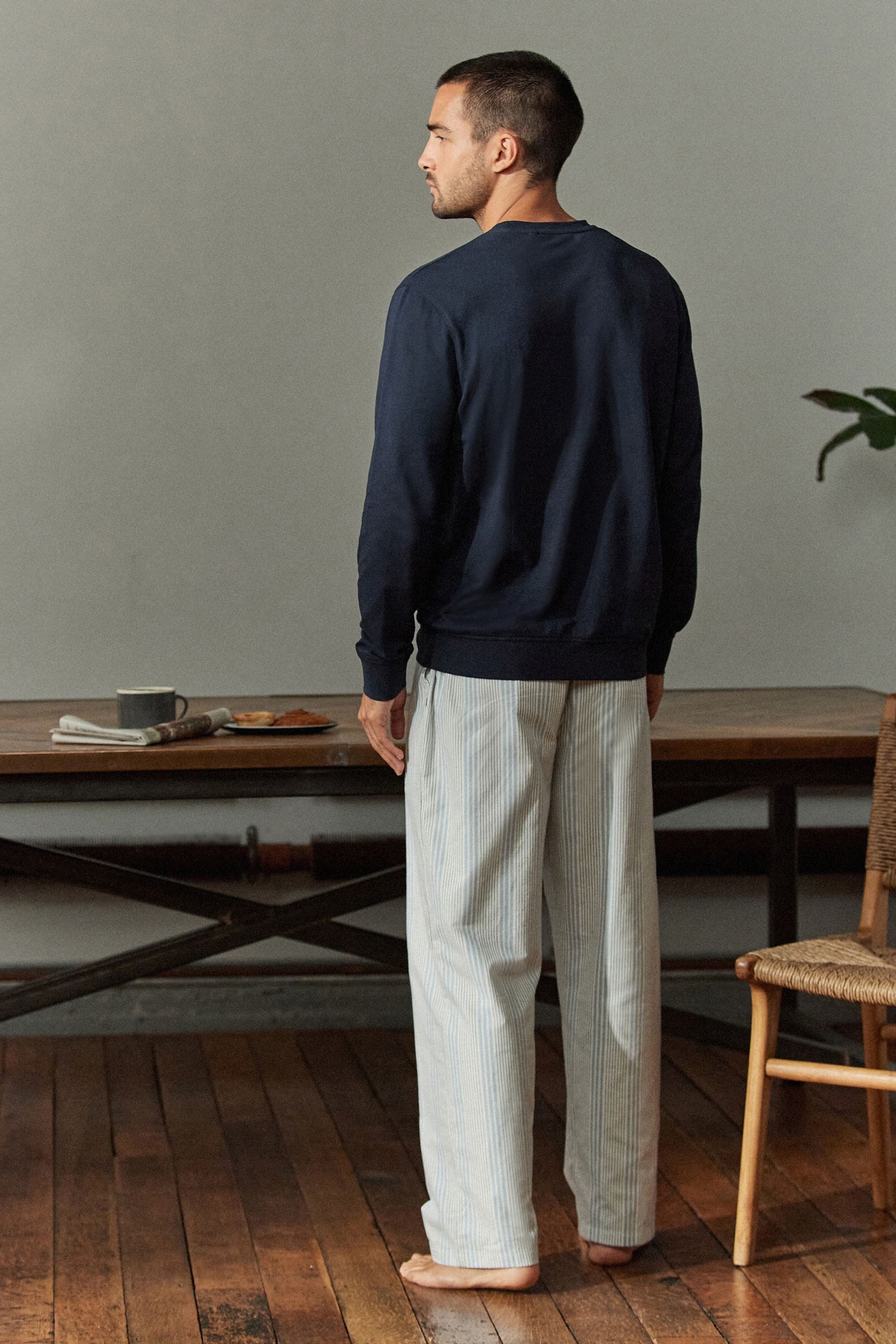 Next Pyjama Schlafanzug aus Webmaterial mit günstig online kaufen