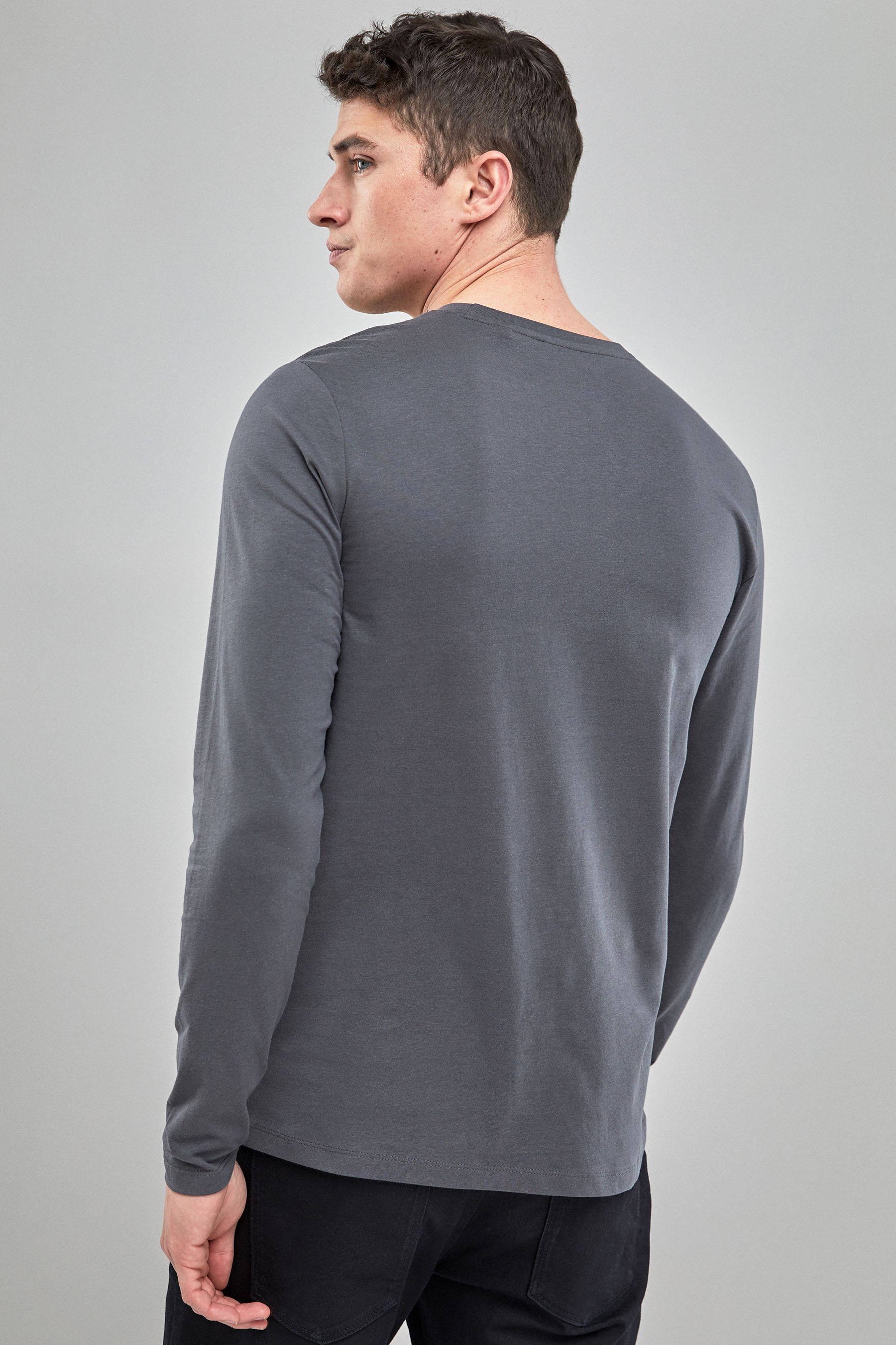 Next Langarmshirt Rundhalsshirt – Regular Fit (1-tlg)