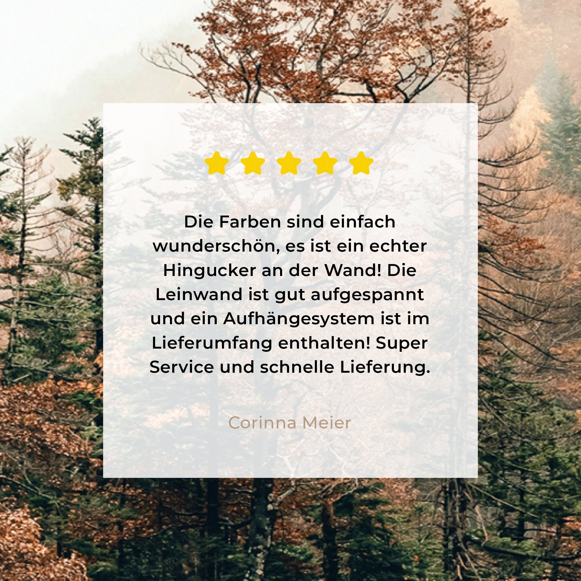 Wanddeko, - Nebel Leinwandbilder, (1 OneMillionCanvasses® Wald Leinwandbild Wandbild - cm 30x20 Natur St), - Aufhängefertig, Herbst,