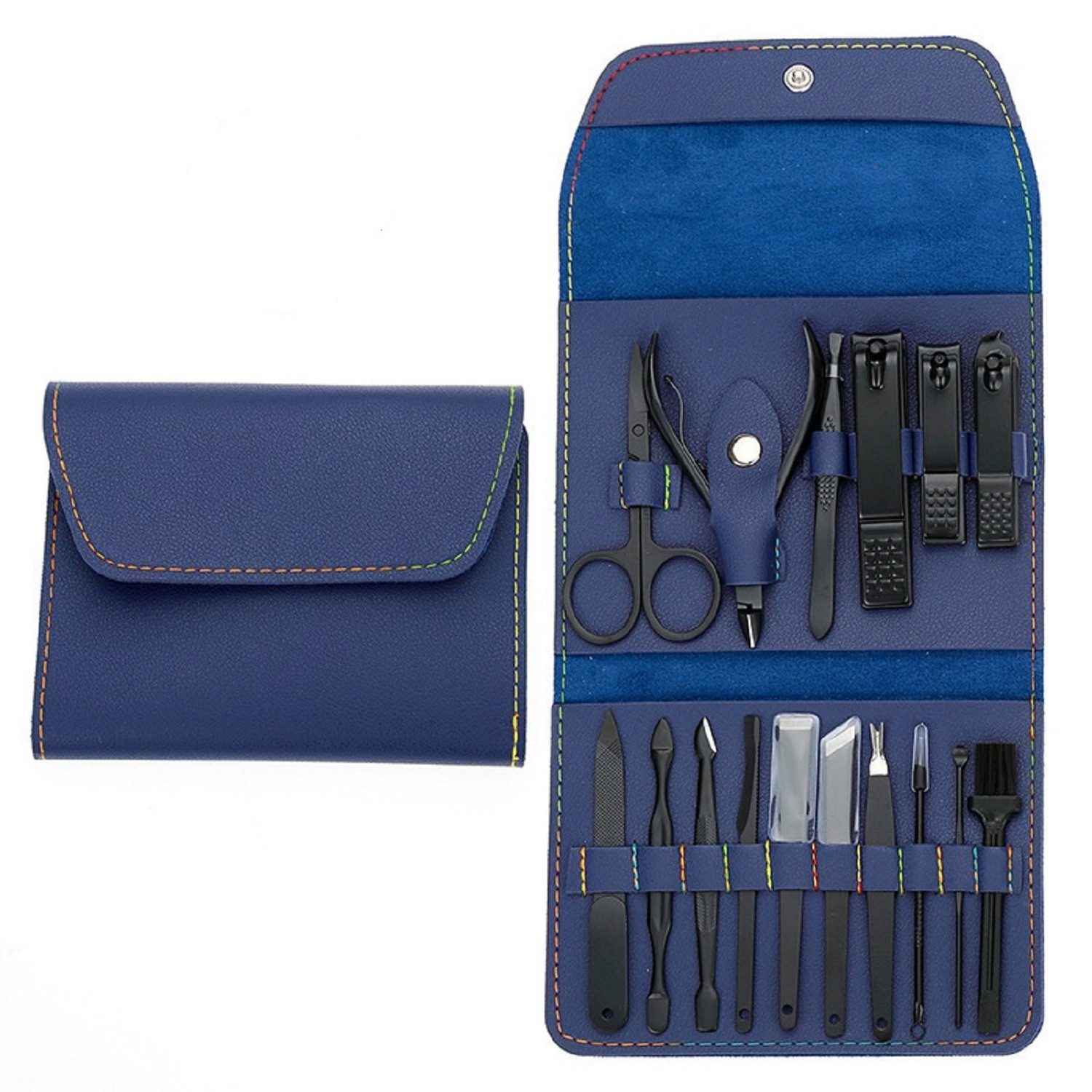 COOL-i ® Maniküre-Pediküre-Set Maniküre Pediküre Set – 16-teiliges Edelstahl Nagelpflegeset mit Etui, für Männer & Frauen, Reise & Zuhause