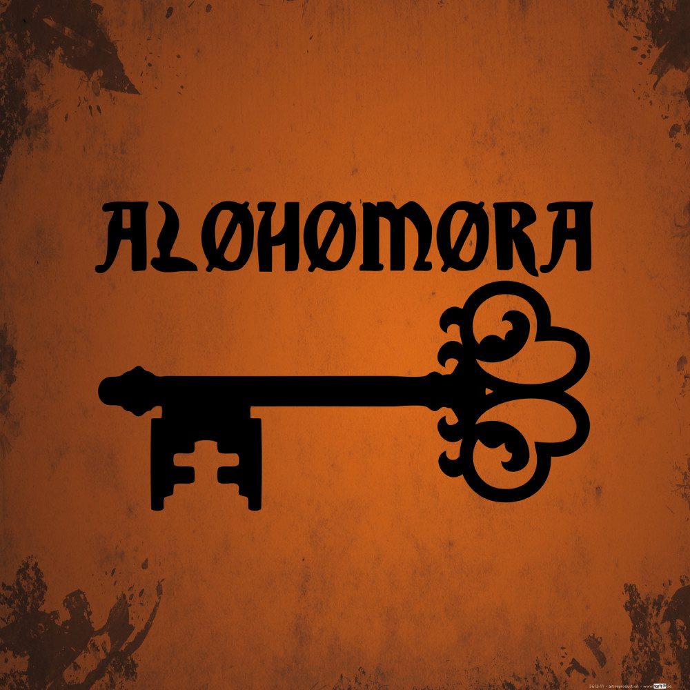 Poster Zaubersprüche Kunstdruck Bild - Alohomora, Ã–ffnungszauber