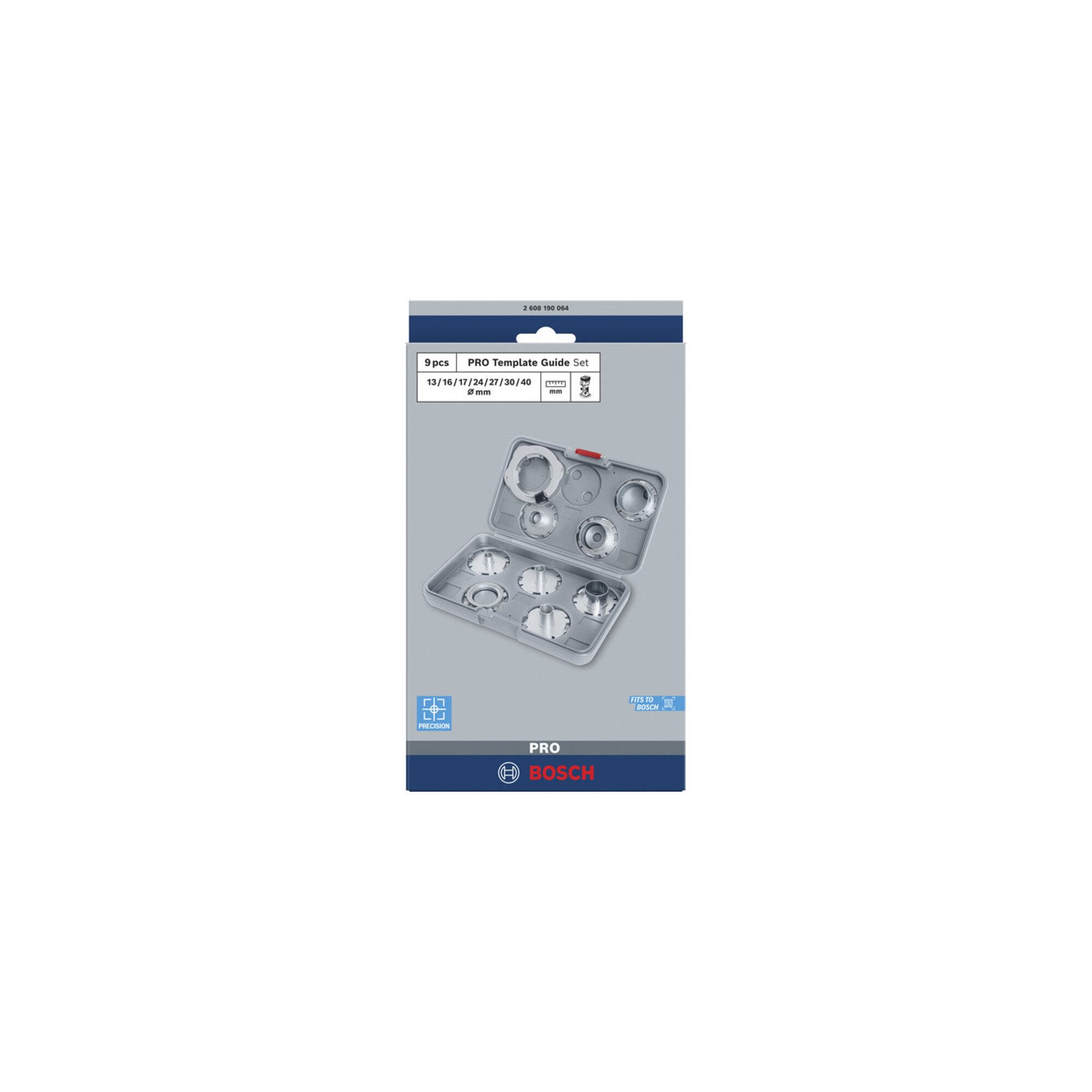 Bosch Professional Schaftfräser Bosch Kopierhülsen-Set 9-tlg. für Fräser