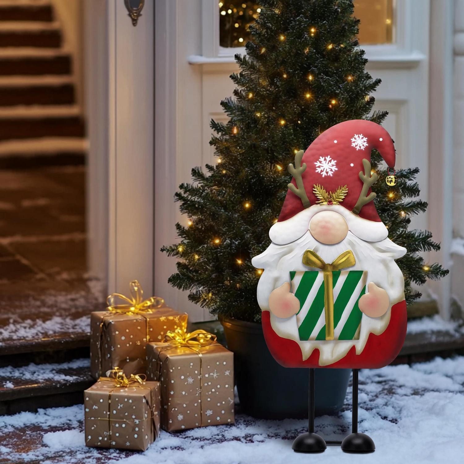 LuxusKollektion Weihnachtsfigur Metall Weihnachtswichtel Deko 61cm (1 St)