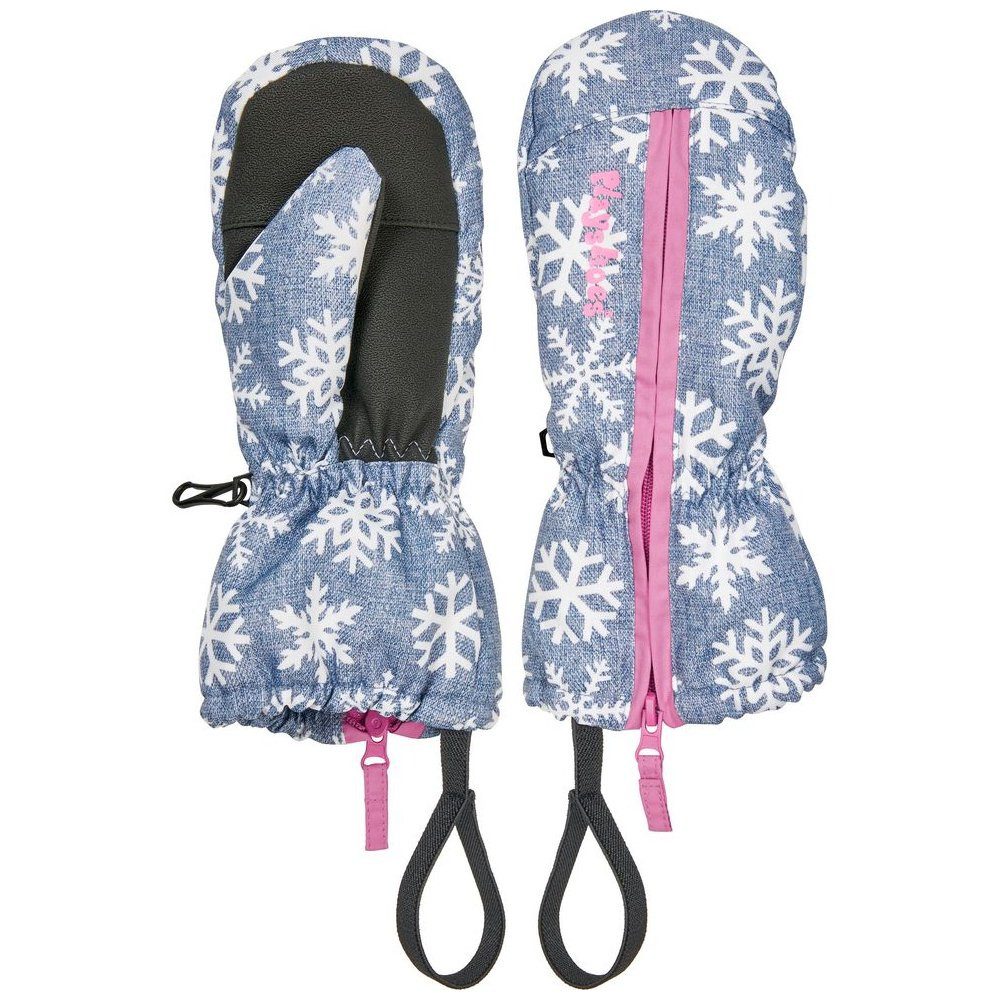 Playshoes Baumwollhandschuhe Fäustlinge Schneeflocken Mit Reißverschluss