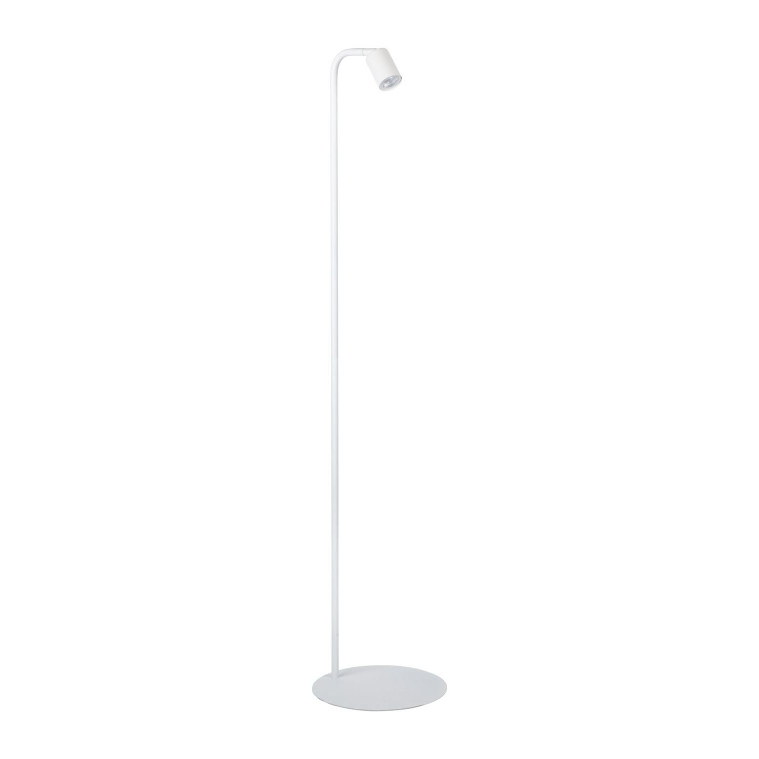 Licht-Erlebnisse Stehlampe WILLEM, ohne Leuchtmittel, Standleuchte GU10 140 cm Weiß Metall verstellbarer Schirm