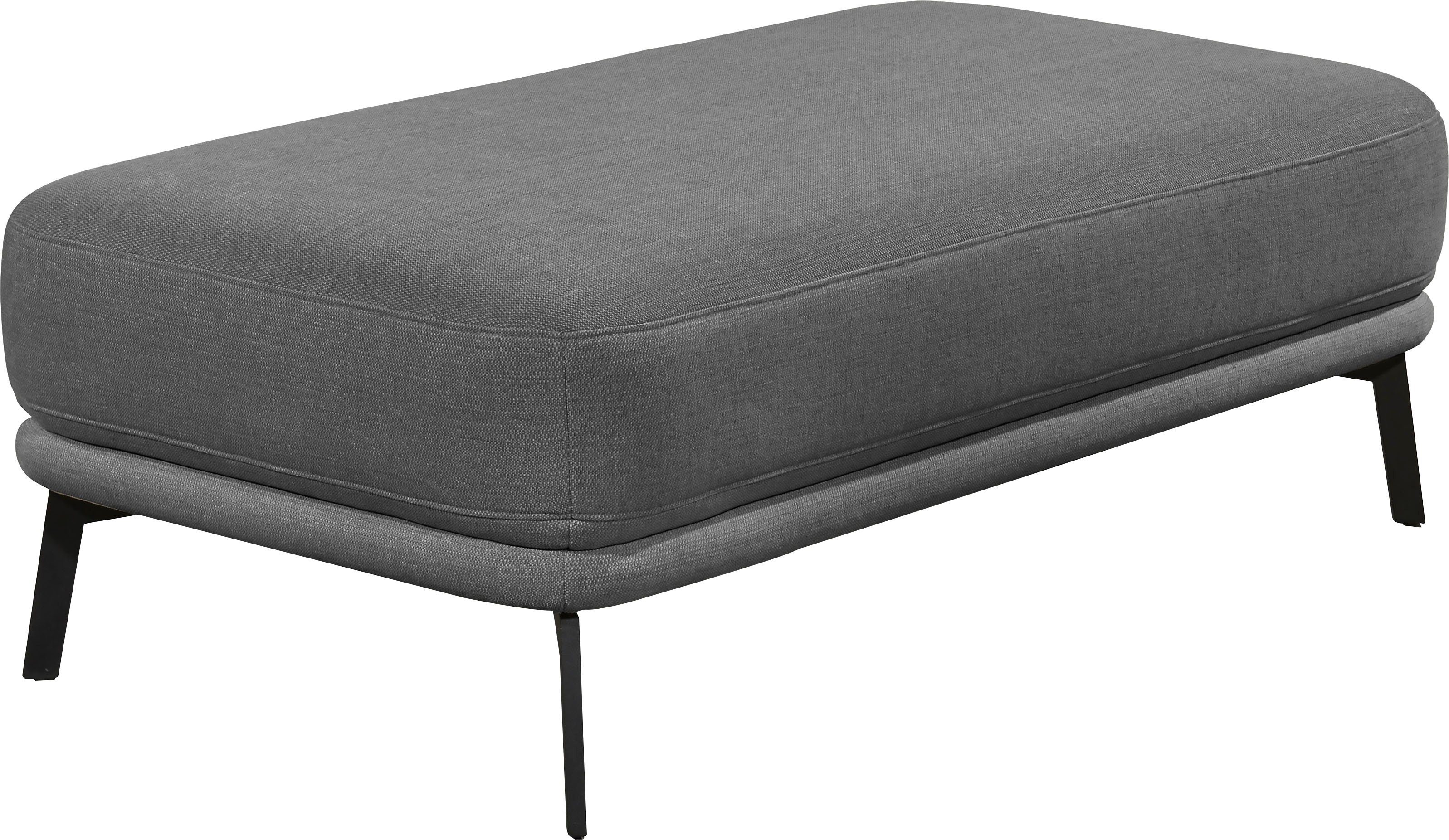 SCHÖNER WOHNEN-Kollektion Hockerbank Pearl - 5 Jahre Hersteller-Garantie, auch in Bouclé, Passend zur Serie Pearl, Füße Metall, B/T/H: 125/70/45 cm