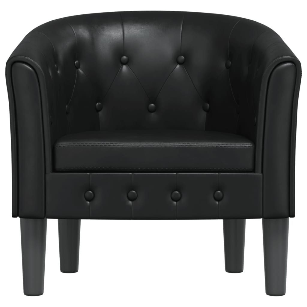 vidaXL Sessel Clubsessel Schwarz Kunstleder (1-St) günstig online kaufen