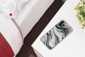 MuchoWow Handyhülle Marmor - Muster - Grau - Marmoroptik - Schwarz, Handyhülle Apple iPhone 11 Pro Max, Smartphone-Bumper, Print, Handy