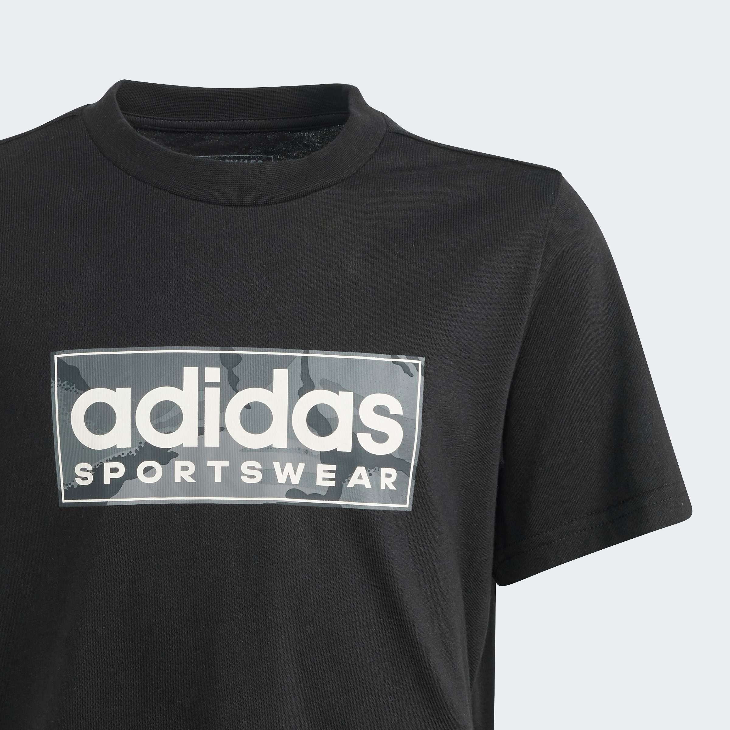 T Sportswear T-Shirt adidas BLACK CAMO LIN B