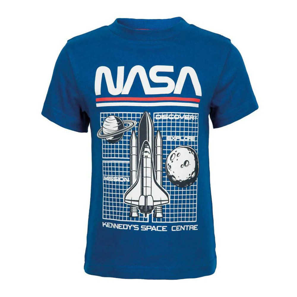 NASA Print-Shirt NASA Space Center Kinder Jungen 2er Set kurzarm T-Shirt (2-tlg) Gr. 92 bis 128