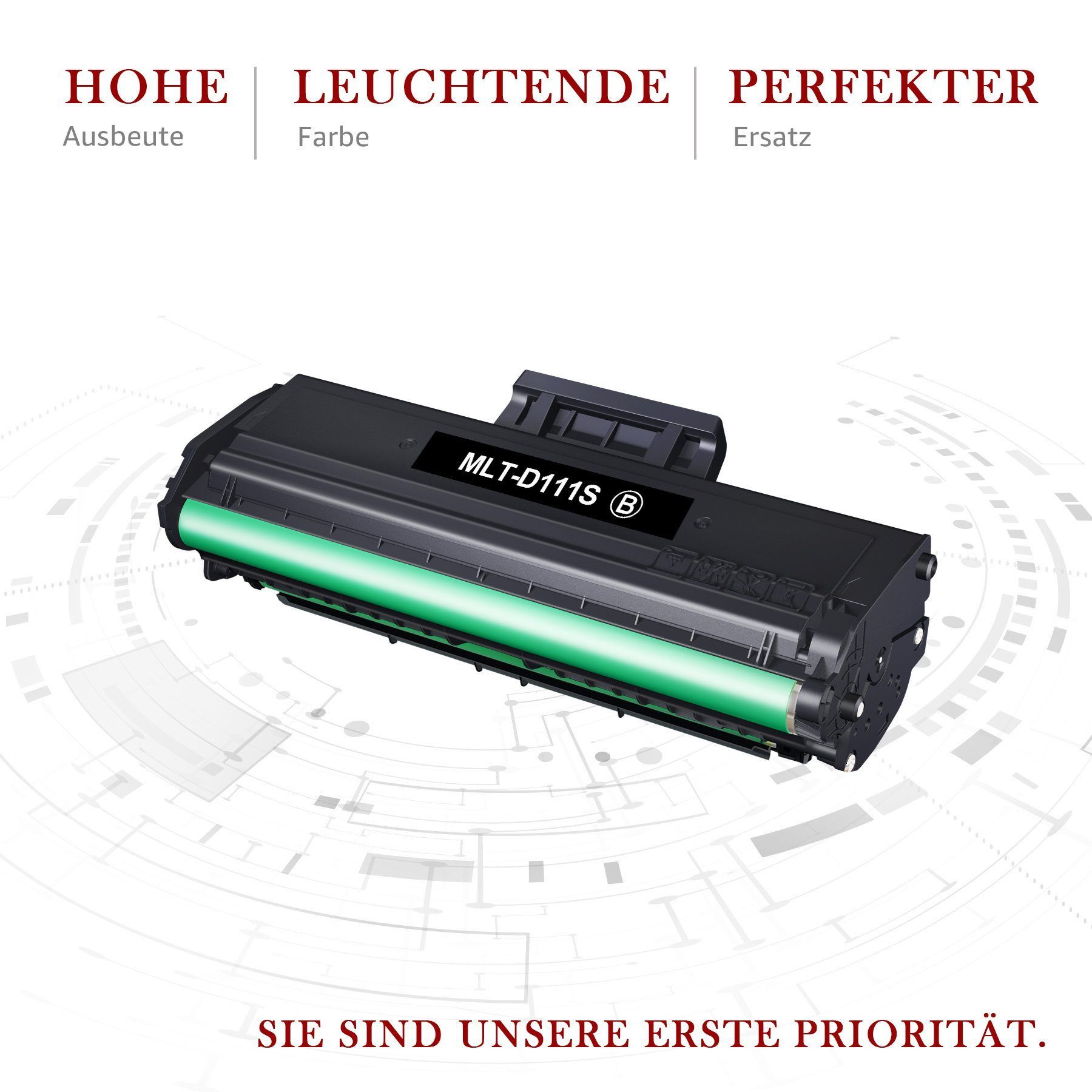 Toner Kingdom Tonerpatrone MLT-D111L D111S ca. 1800 Seiten, (für Samsung Xpress M2020 M2020W M2021 M2021W M2022 M2022W M2026 M2026W M2070 M2070W M2070F M2070FW  – Bild 5 von 5