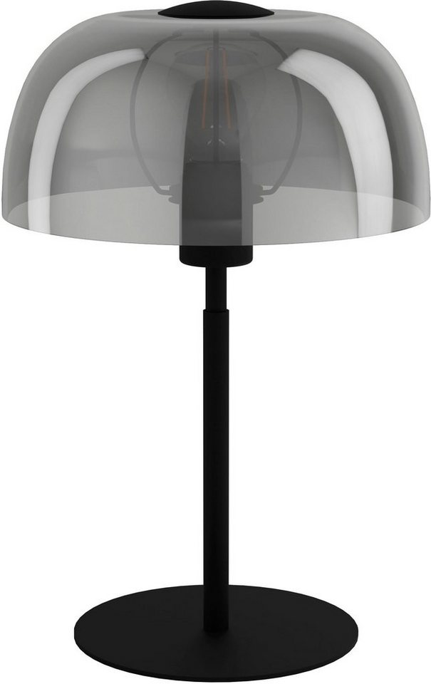 EGLO Tischleuchte SOLO 2, Leuchtmittel wechselbar, ohne Leuchtmittel,  Tischleuchte in schwarz aus Stahl - exkl. E27 - 40W, Hochwertige und  moderne Leuchte von EGLO Leuchten