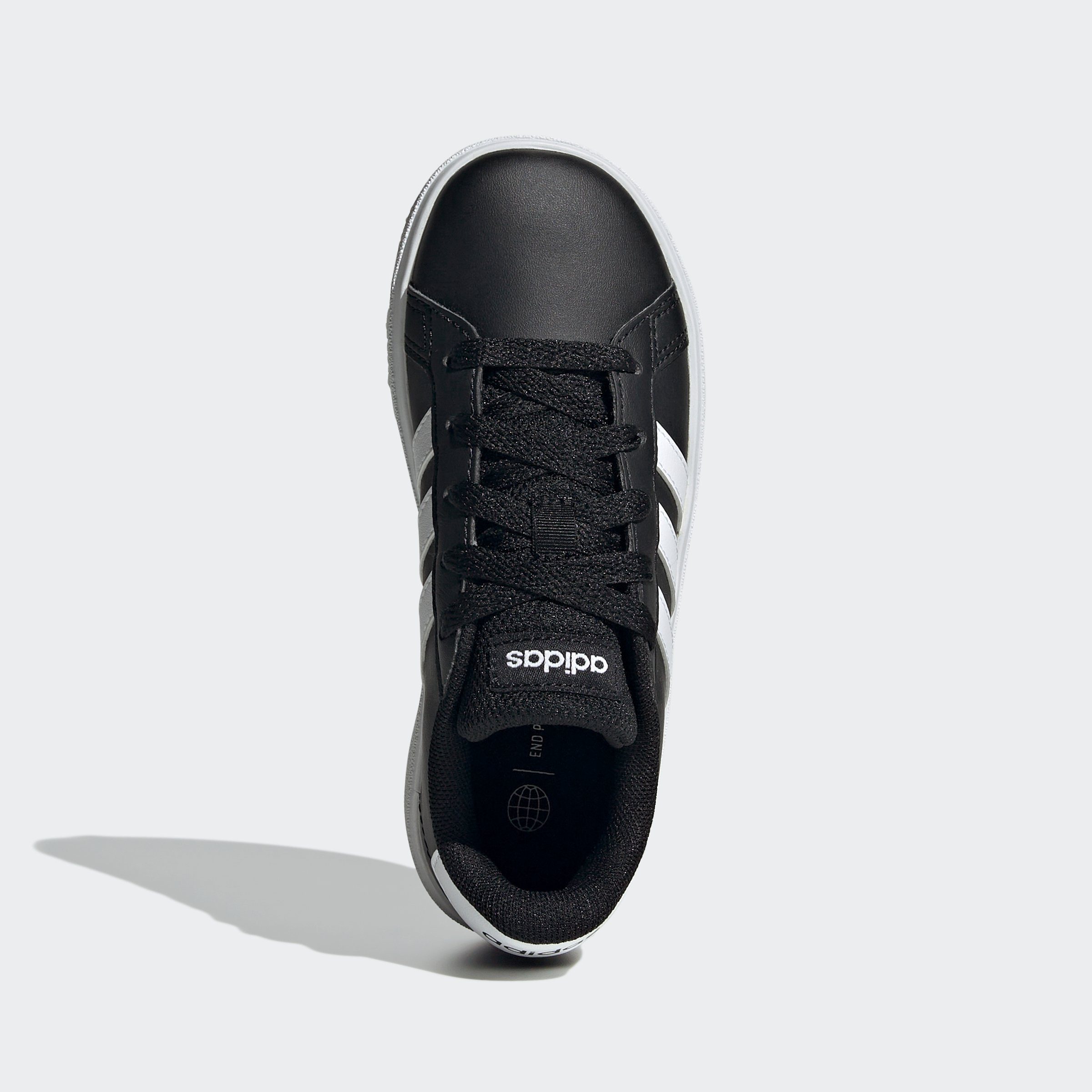 Superstar auf Black adidas LIFESTYLE / Design LACE-UP Sportswear TENNIS Black White Cloud adidas des Core GRAND COURT den Spuren Sneaker Core /