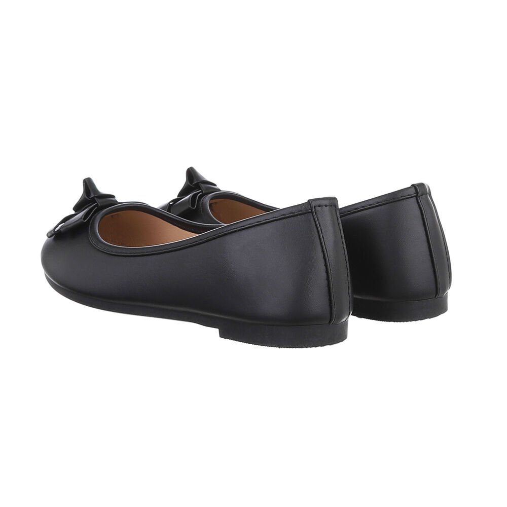 Ital-Design Damen Freizeit Ballerina (85894150) Blockabsatz Klassische Ballerinas in Schwarz