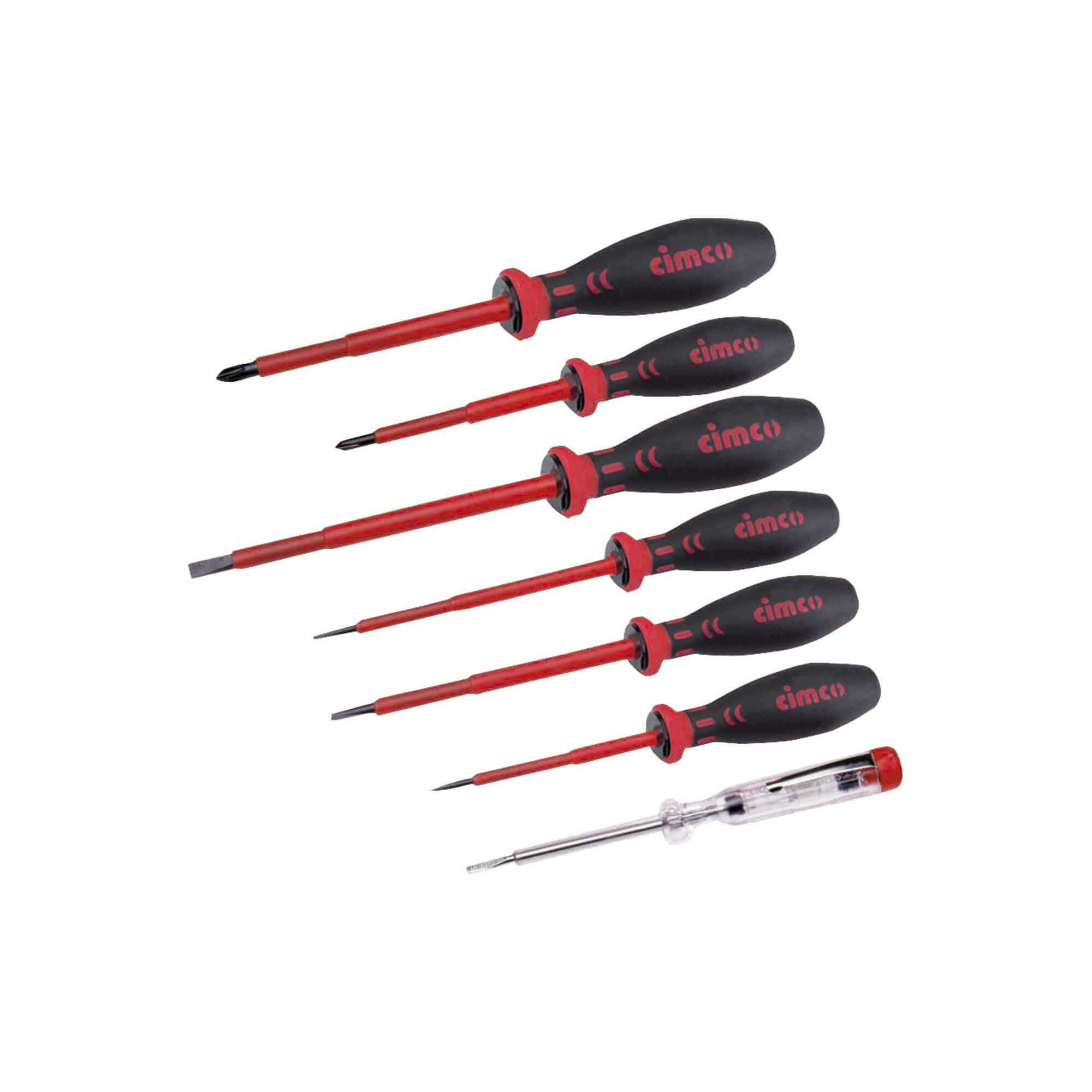 Cimco Schraubendreher Cimco 2K-VDE-Schraubendreh.Set f.Kreuz/Schlitzschr. 117800