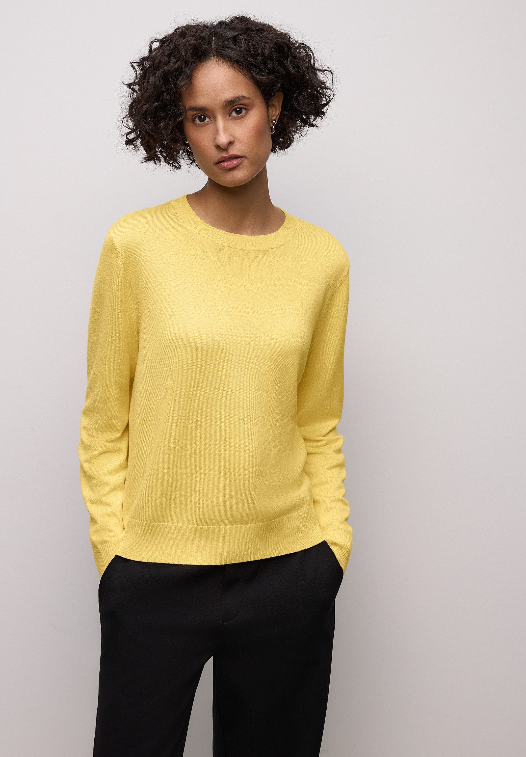 STREET ONE Rundhalspullover mit Rundhalsausschnitt