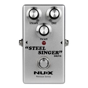 Nux E-Gitarre Steel Singer, Overdrive Pedal, Effektgerät, mit Netzteil
