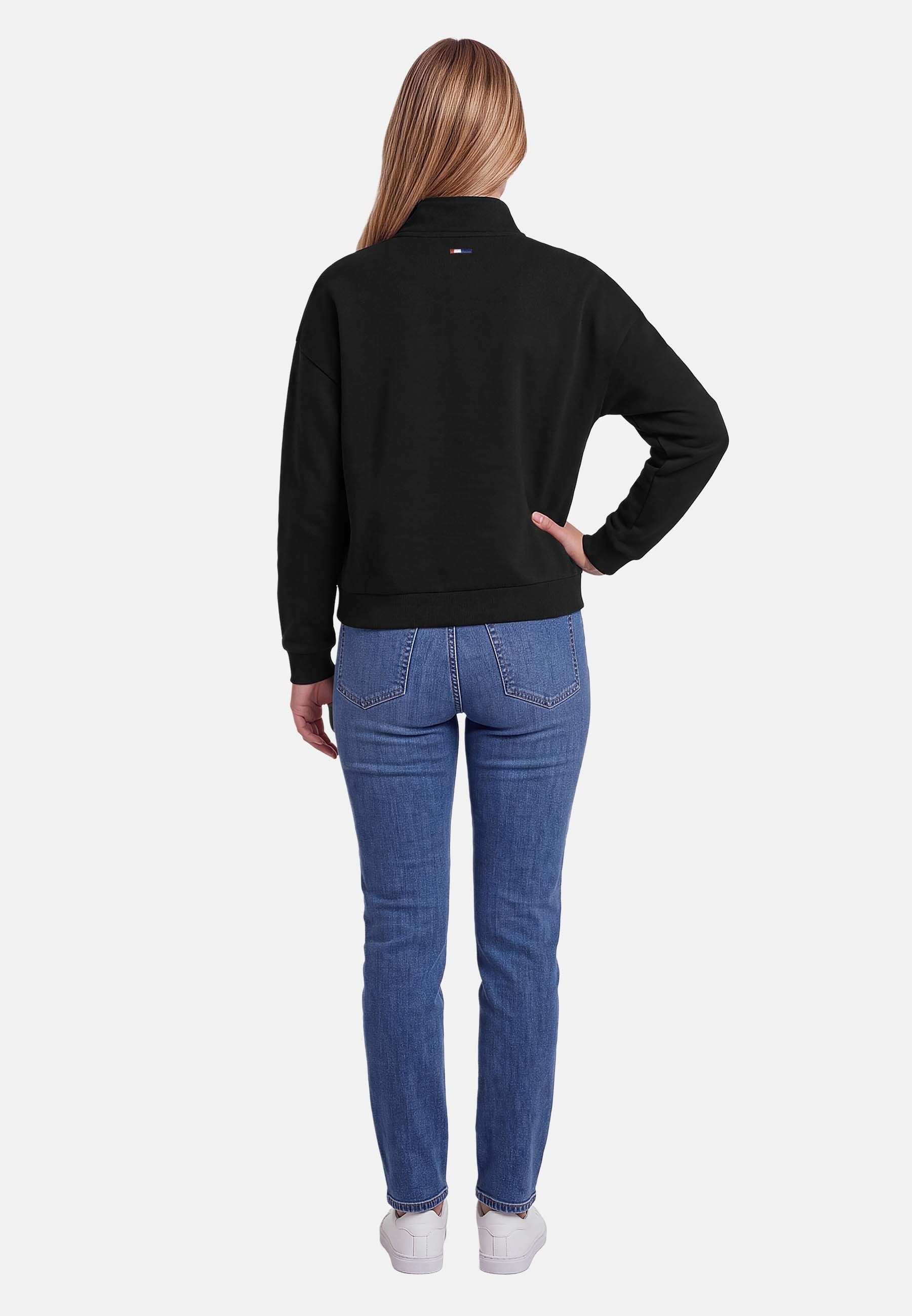 U.S. Polo Assn. Sweatshirt mit Stehkragen und gesticktem Brustlogo Weiches Damen-Sweatshirt mit Rippbündchen und normaler Passform – Bild 4 von 5