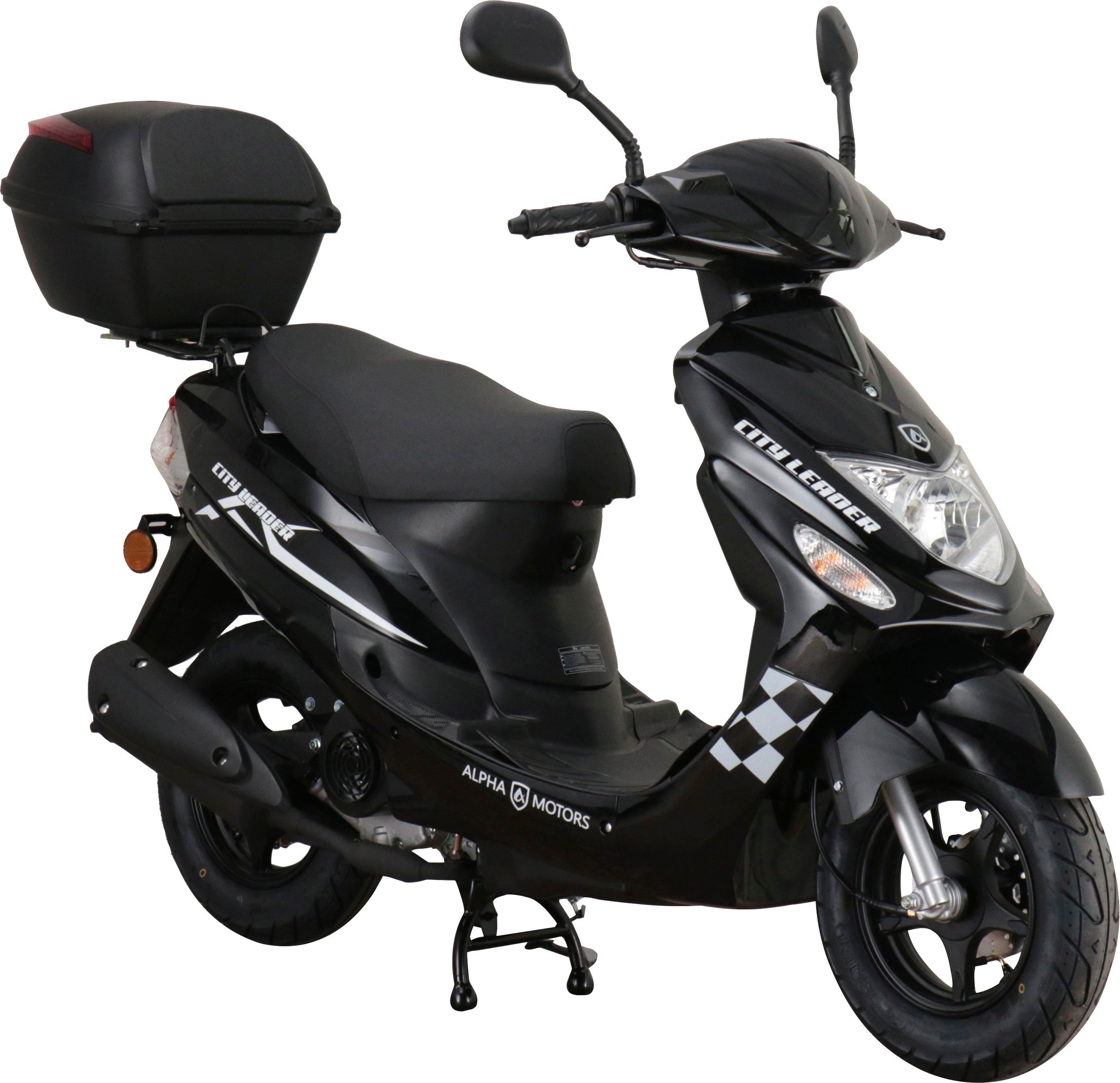 Alpha Motors Motorroller CityLeader, 50 ccm, 25 km/h, Euro 5, inkl. Topcase