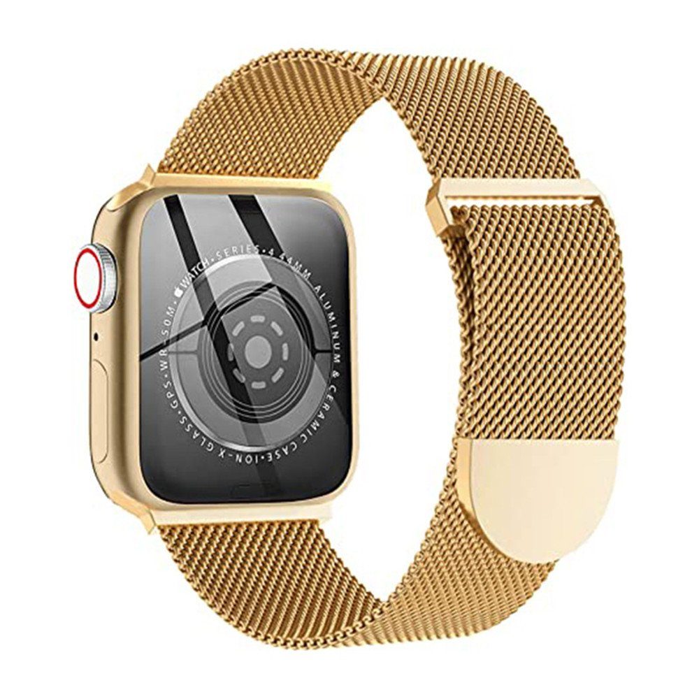 XDeer Uhrenarmband Armband für Apple Watch Armband 38/40/41mm und 42/44/45mm, Metall Ersatzarmband mit Verbesserter Magnet für iWatch Series 8/7