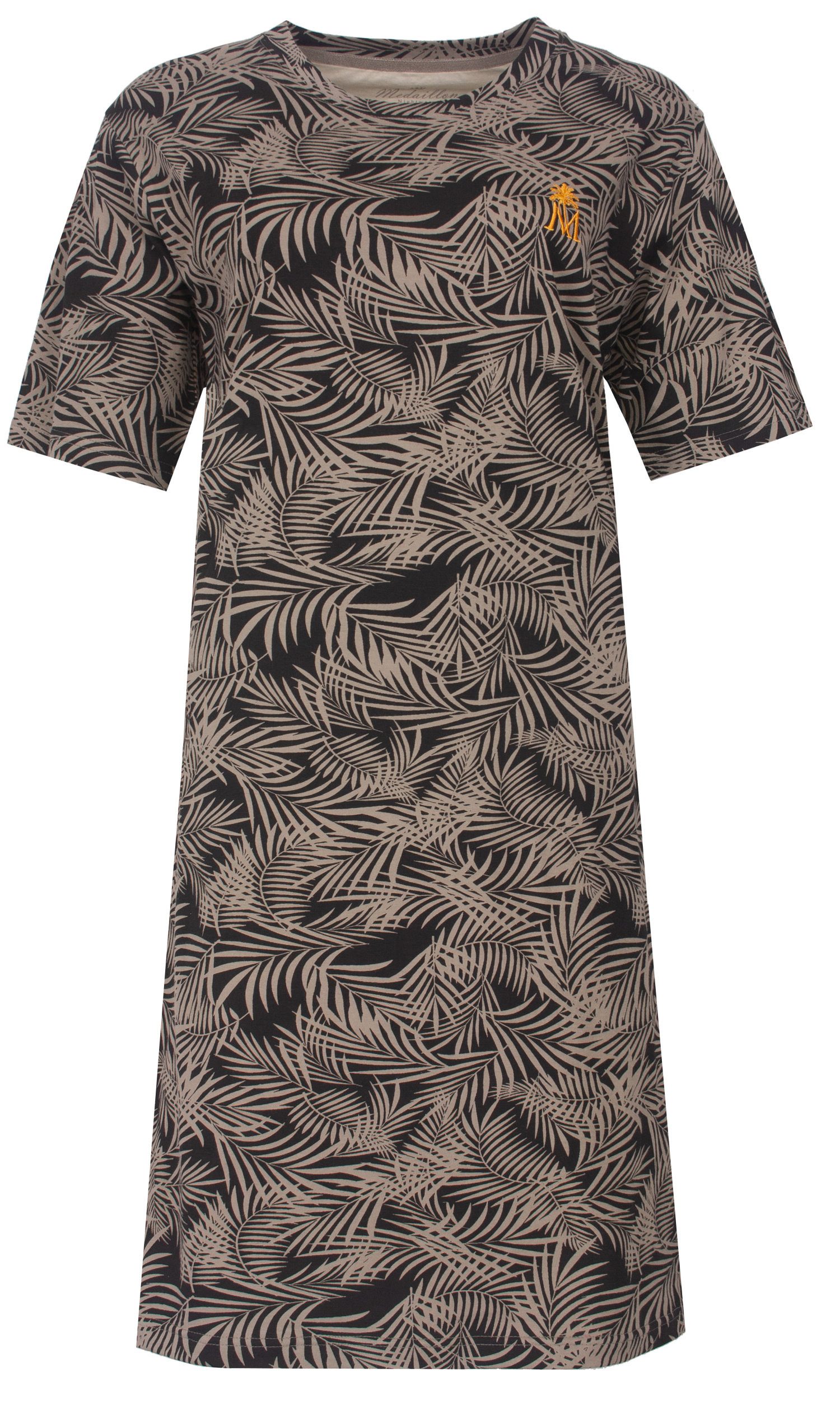 Medaillon Nachthemd Modisches Damen Schlafshirt Kurzarm (1-tlg) Modisches Design