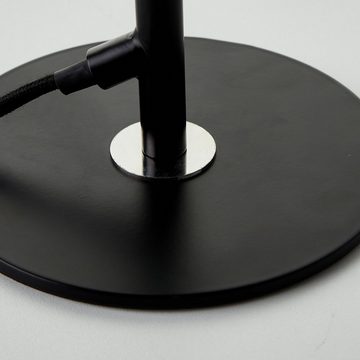 Lightbox Tischleuchte, ohne Leuchtmittel, Pilz-Tischleuchte, 36 cm Höhe, E14, Metall, schwarz/silberfarben