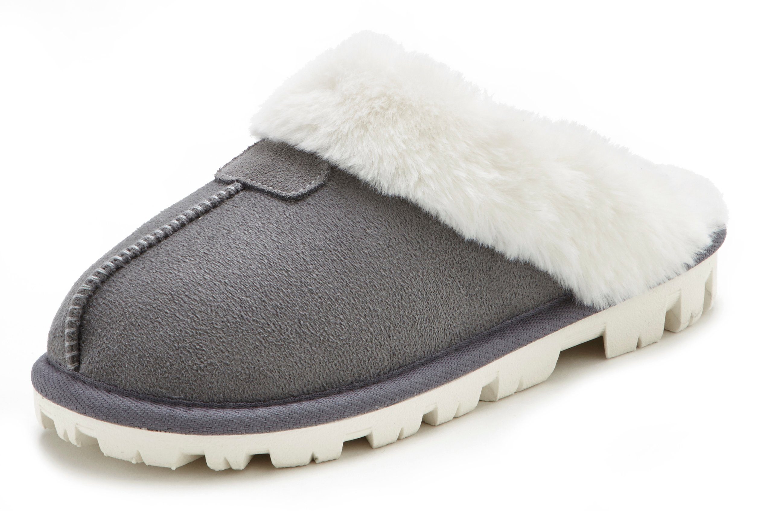 Vivance Plüsch Hausschuhe, Hausschuh, Pantoffeln, Clogs, günstig online kaufen