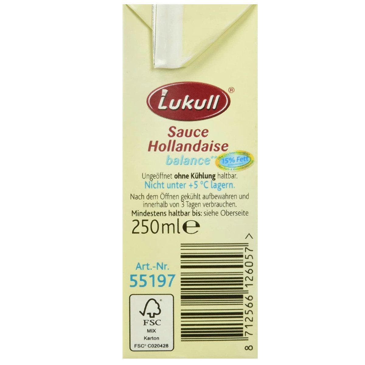Lukull Saucen, Lukull Sauce Hollandaise Balance cremig Premium Produkt 250ml
