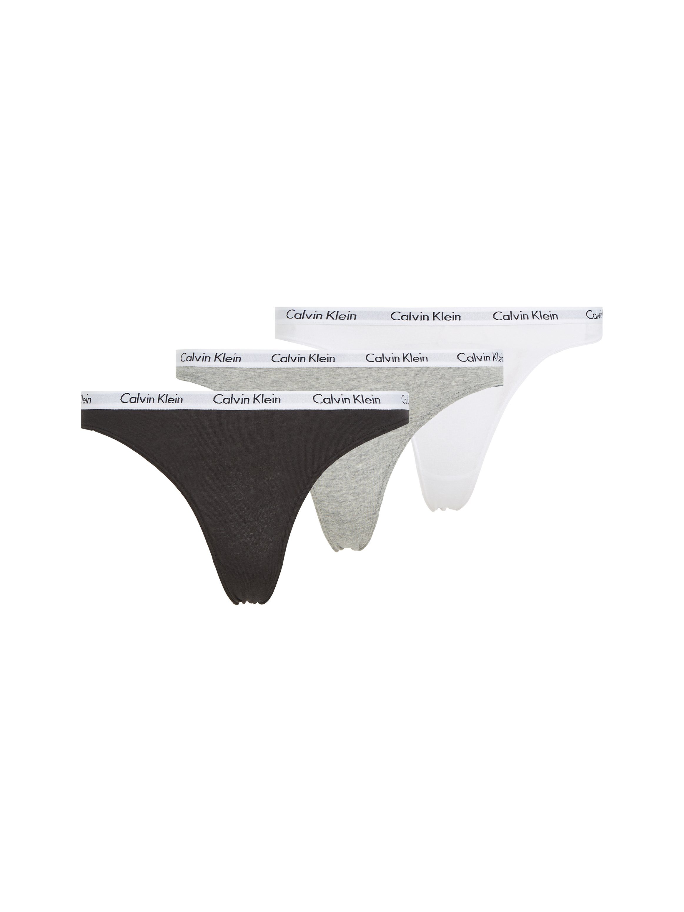 CAROUSEL Klein Bikinislip mit Underwear Logobündchen 3-St., Calvin (Packung, 3er-Pack)
