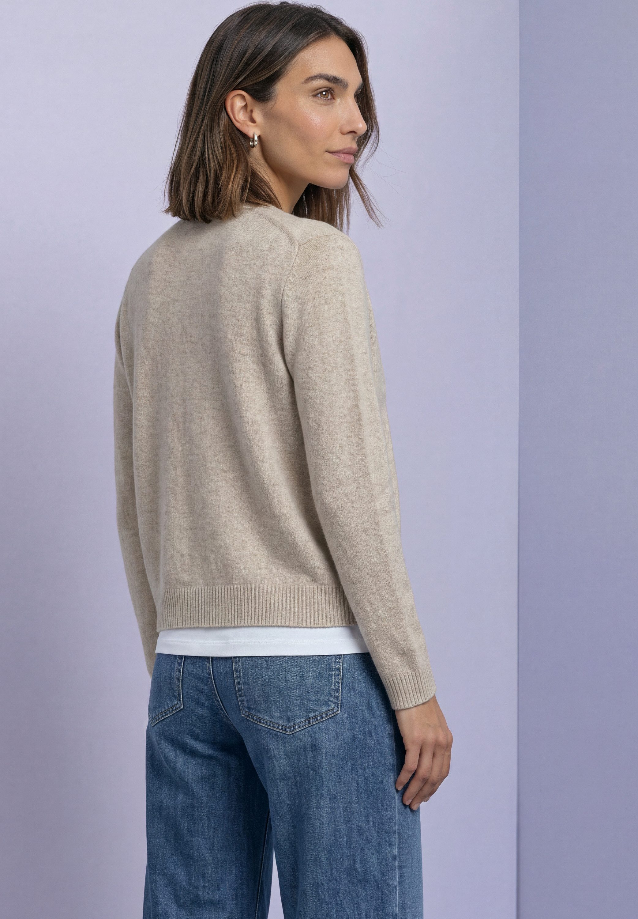 STREET ONE Cardigan mit V-Neck und Knopfleiste