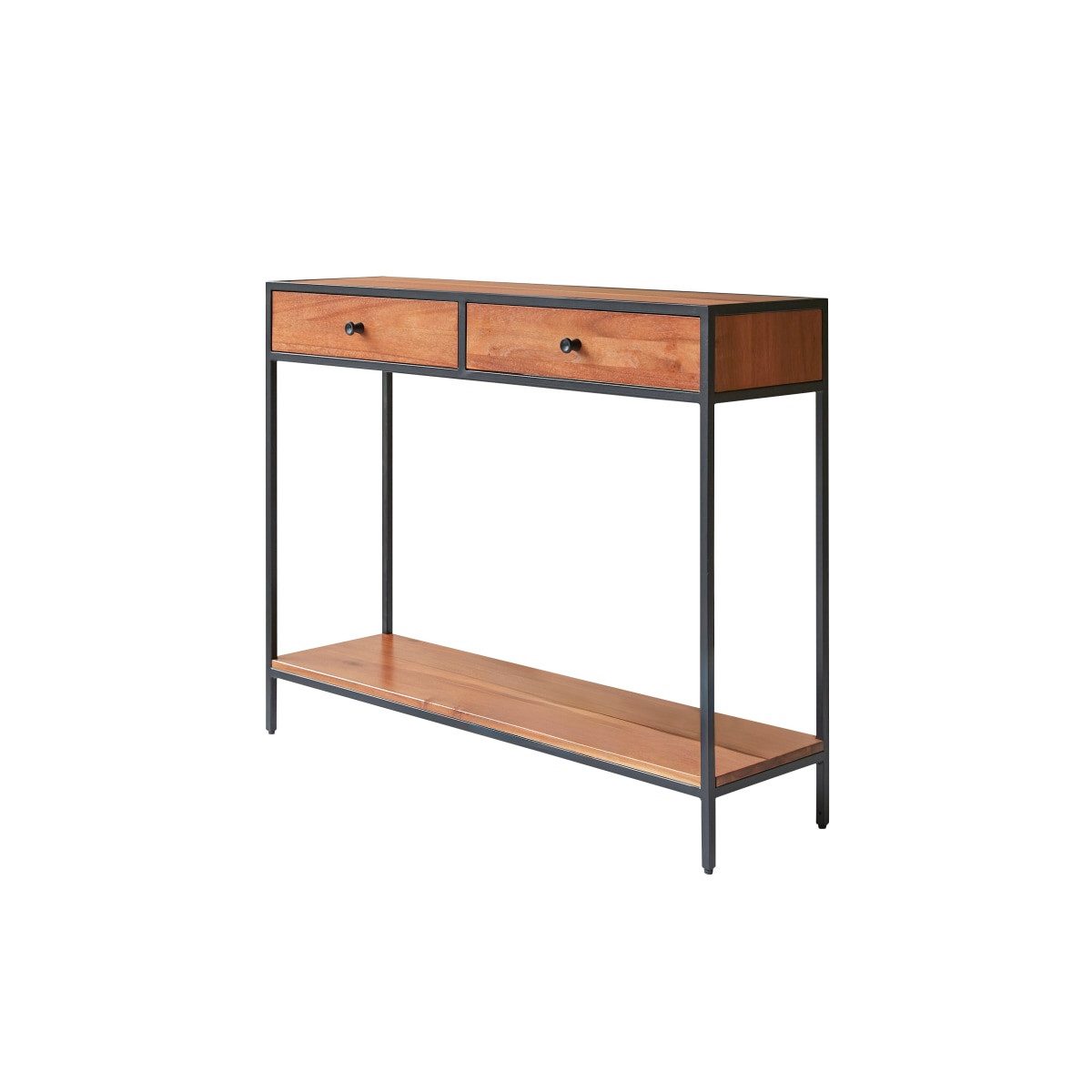 Tikamoon Konsolentisch Konsole aus Metall und Akazienholz 100 Agra