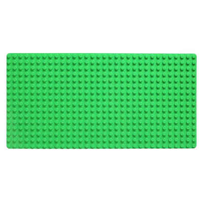 Katara Konstruktionsspielsteine Große Grundbauplatte, 32x16 Noppen, 51cm x 26cm, (1er Set), kompatibel mit Lego DUPLO, Rechteckig Für Häuser uvm., dunkelgrün