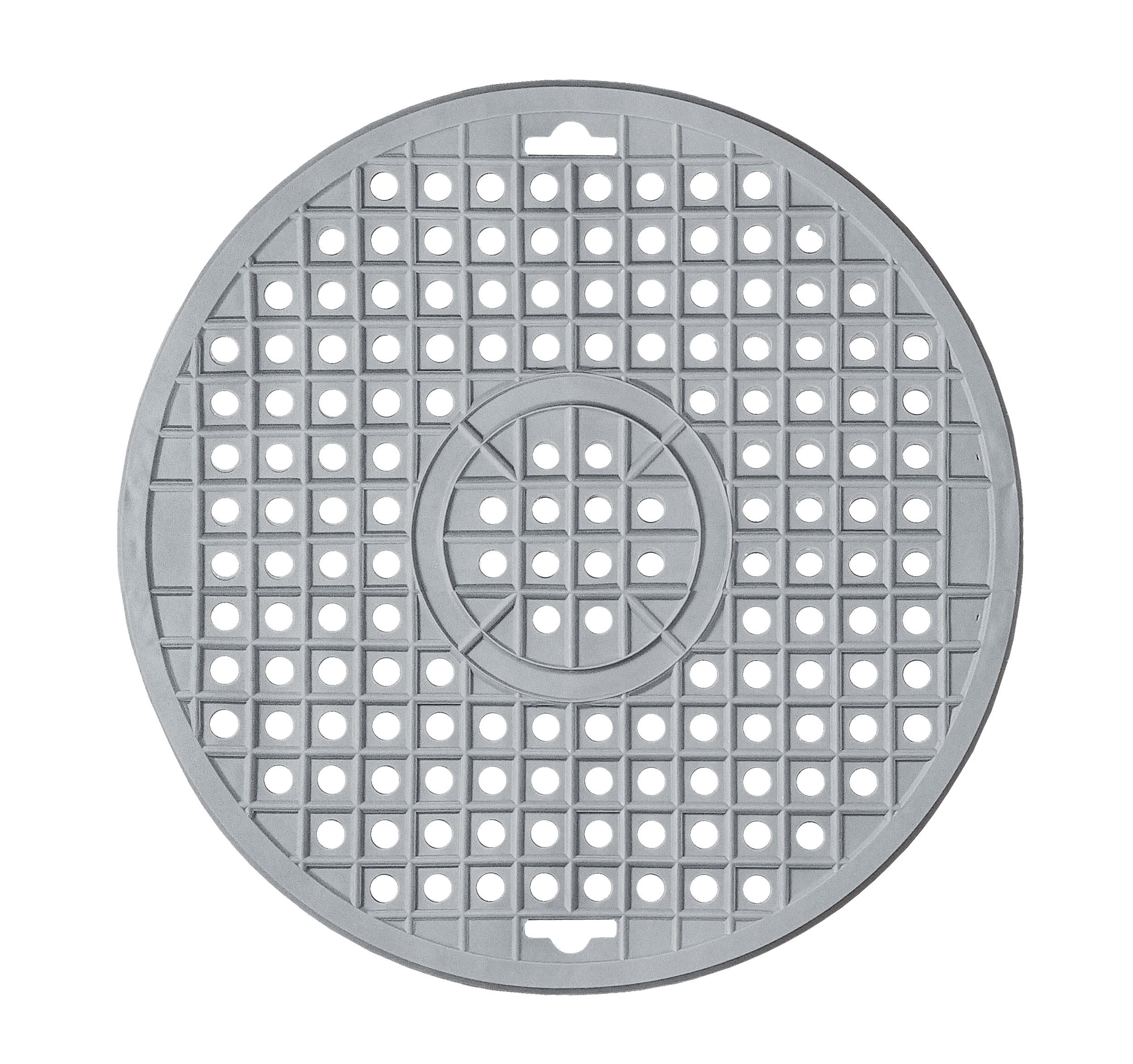KINVARA Abtropfmatte SPÜLBECKEN EINLAGE Ø31cm rund Spülbeckenmatte Spülmatte 131 (Grau), Spülbeckeneinlage Abtropfmatte Matte