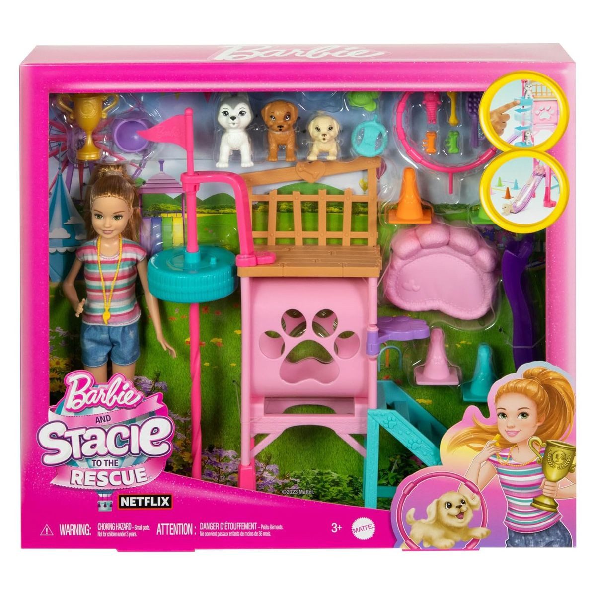 Mattel® Stehpuppe Mattel HRM10 - Barbie - Stacie - Hündchenspielplatz-Spiel günstig online kaufen