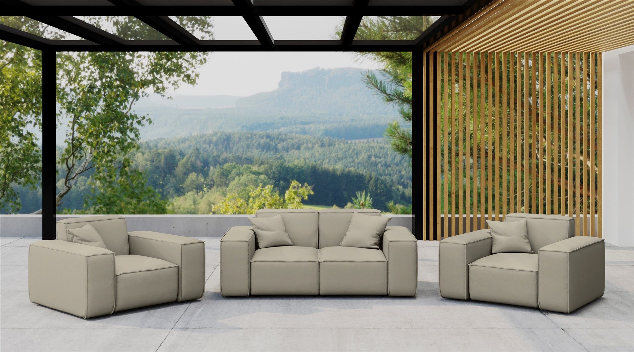 Fun Möbel Gartenlounge-Set Gartenmöbel-Set SUMMER 2-1-1, günstig online kaufen